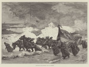 Udsætning af redningsbåden af Frederick William Burton